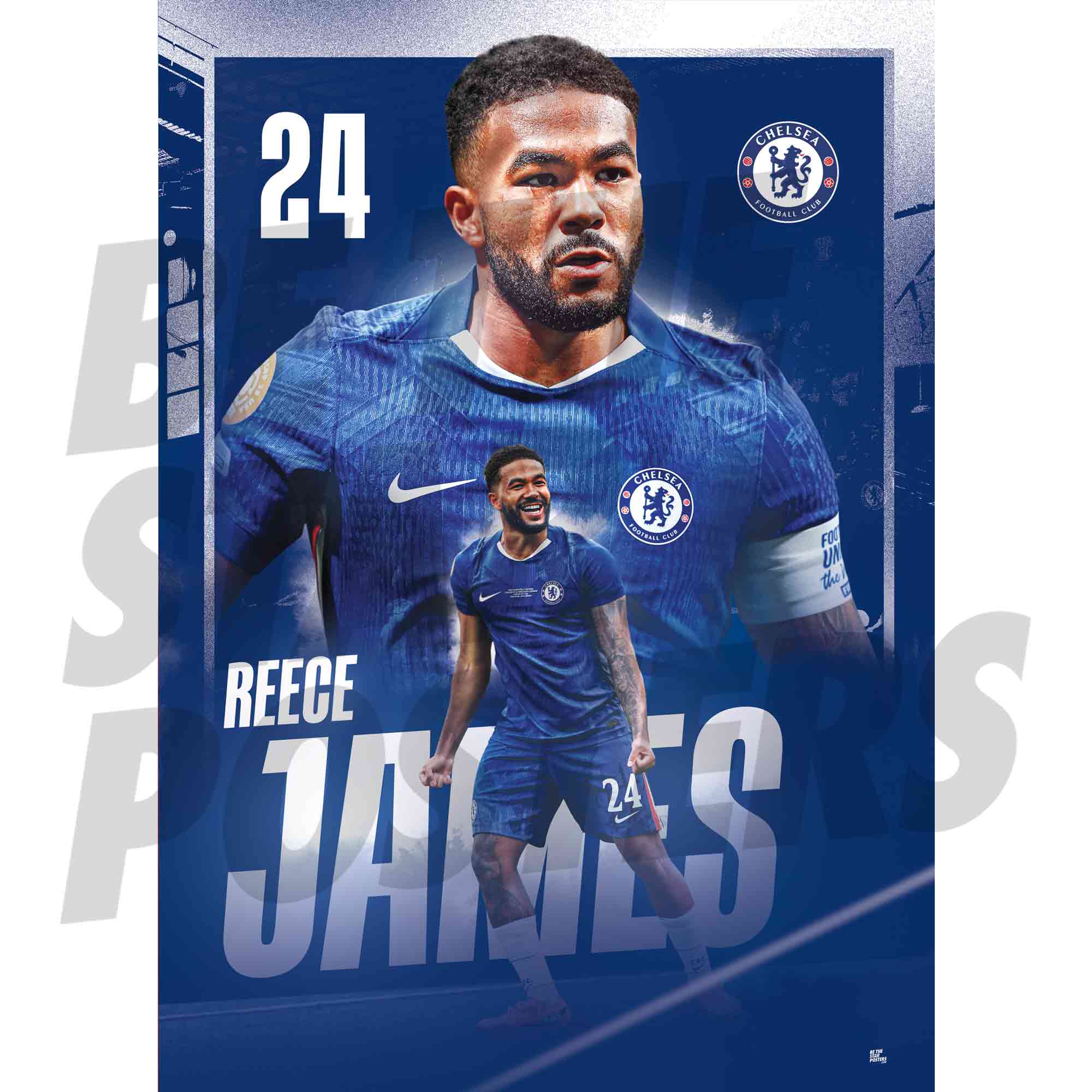 Chelsea FC James 25/26 Action Poster
