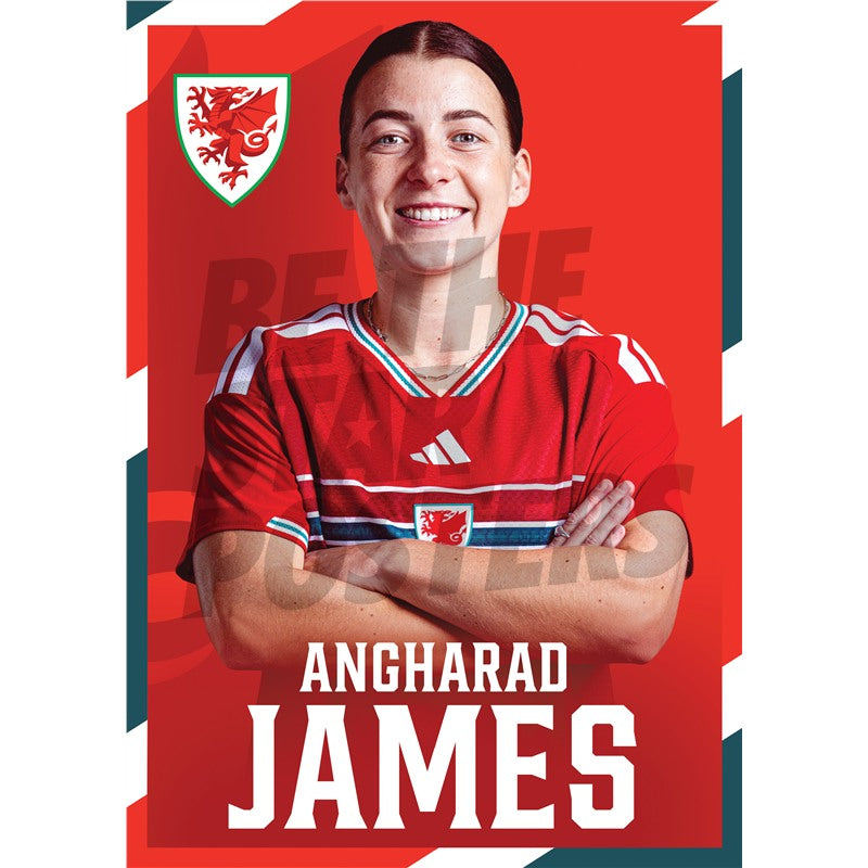 Wales Women Angharad James 2026 Headshot Poster