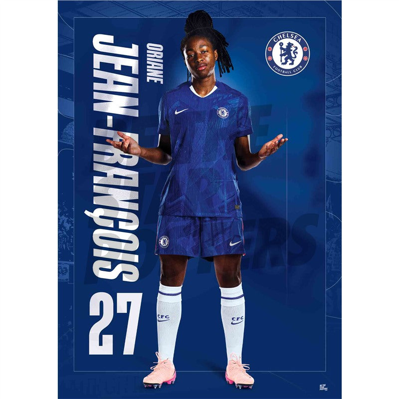 Chelsea Women FC Oriane Jean-Francois 25/26 Headshot Poster