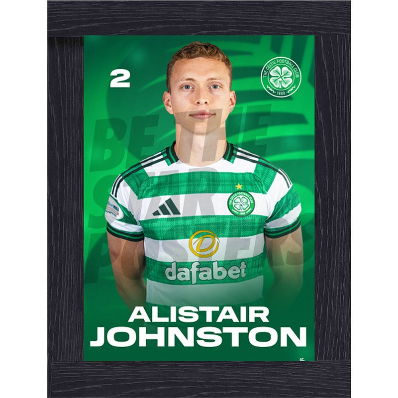 Celtic FC Alistair Johnston 25/26 Headshot Poster