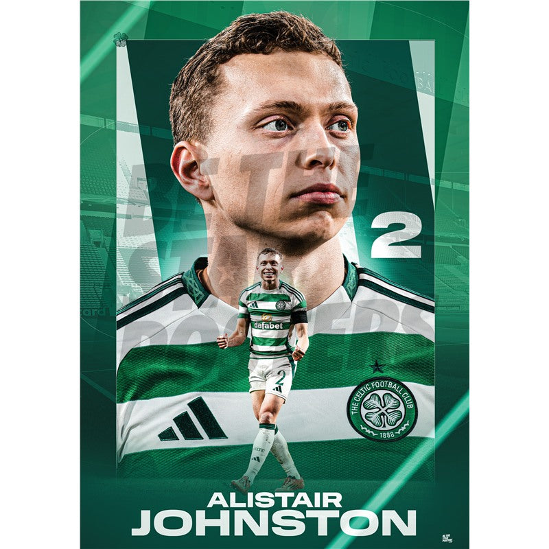 Celtic FC Johnston 24/25 Action Poster