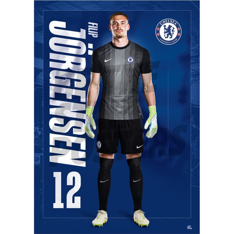 Chelsea FC Jorgensen 25/26 Headshot Poster