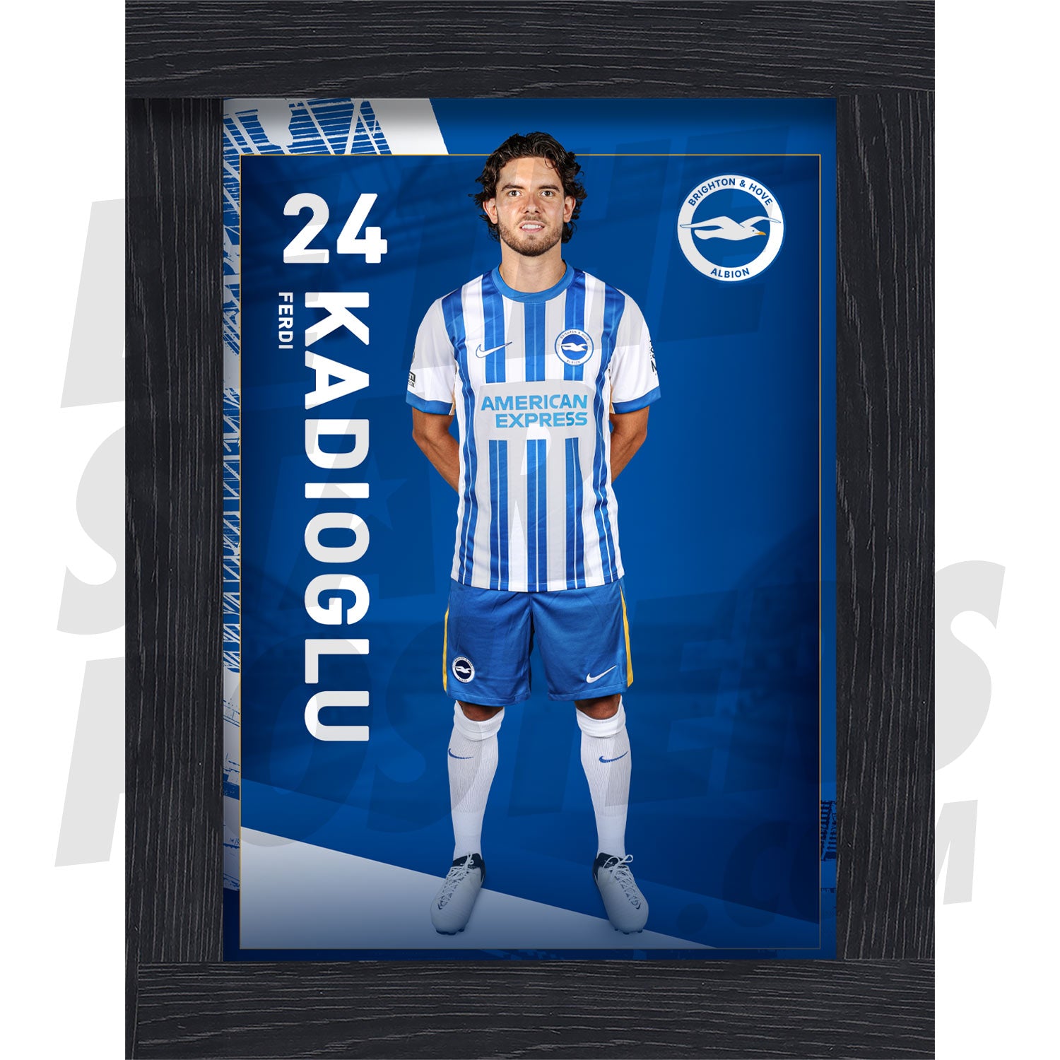 Brighton & Hove Albion FC | Kadioglu 24/25 Headshot Poster | BTSP