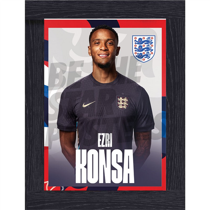 England Konsa 24/25 Away Headshot Poster