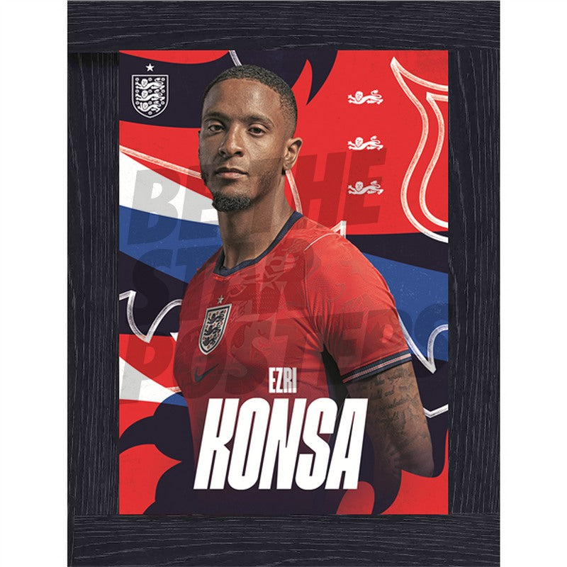 Ezri Konsa England 26/27 Away Headshot Poster