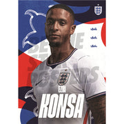 Ezri Konsa England 26/27 Home Headshot Poster