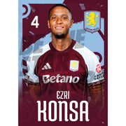 Aston Villa FC Ezri Konsa 25/26 Headshot Poster