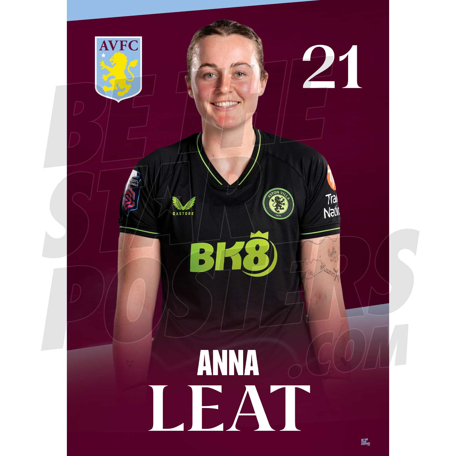 Aston Villa FC Anna Leat 23/24 Headshot Poster