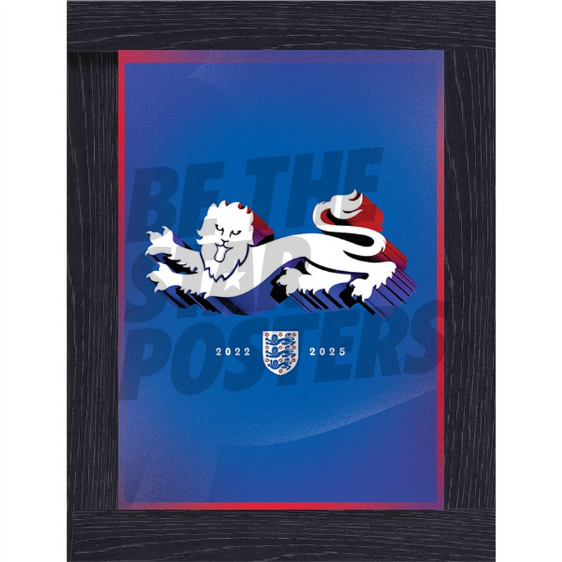 Lionesses European Champions Lion Crest Poster