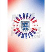 Lionesses European Champions 2025 Red White Blue Poster