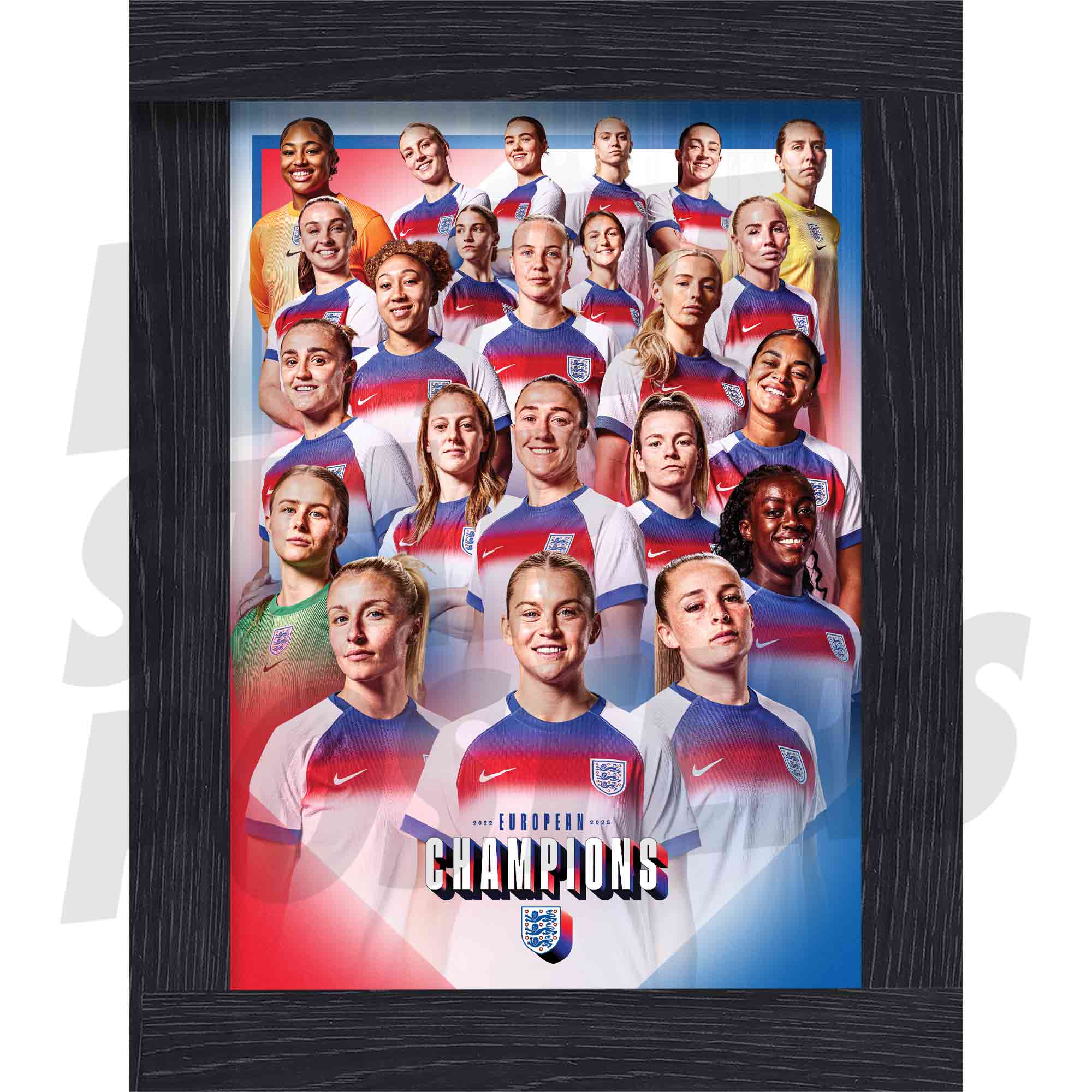 Lionesses European Champions Player Montage Poster