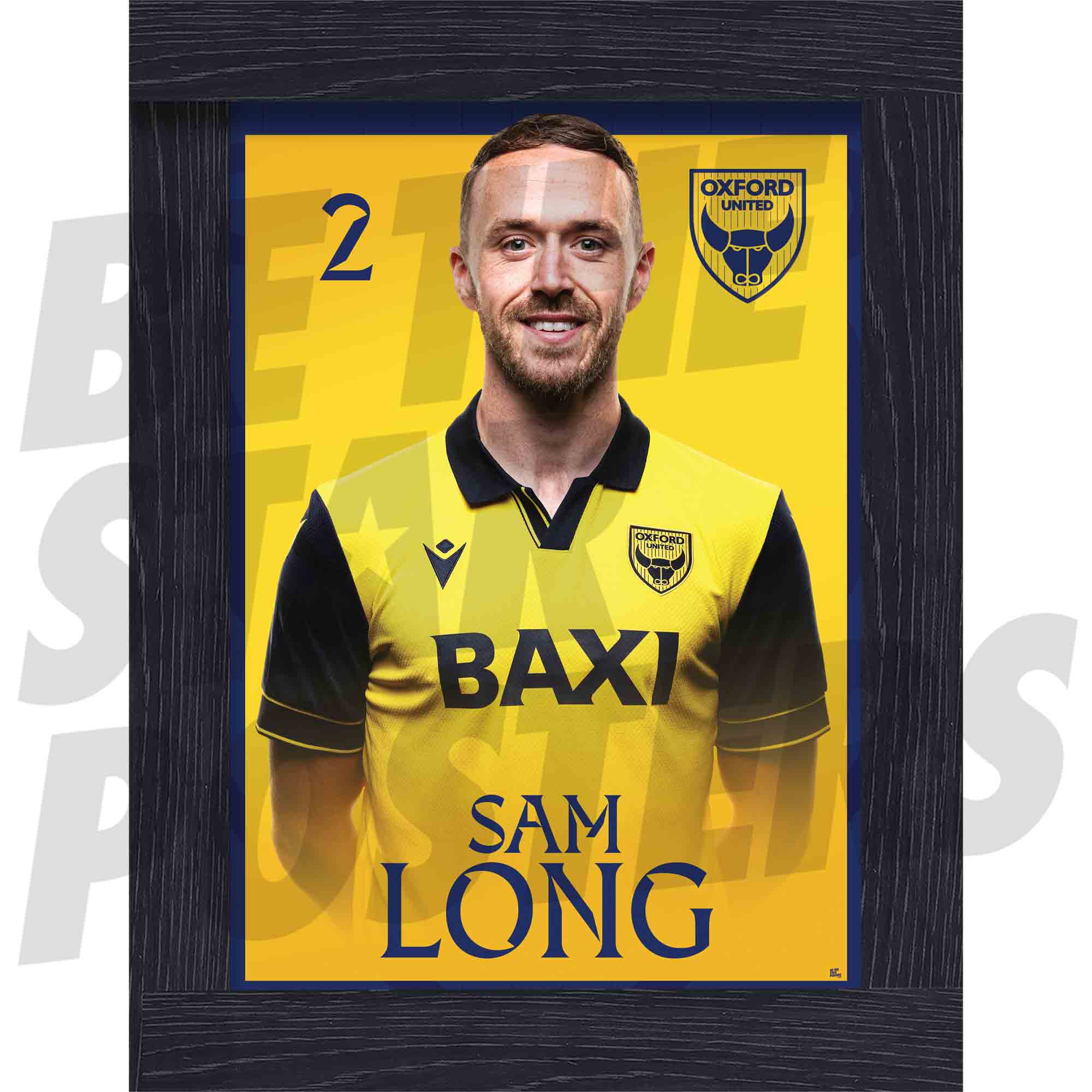 Oxford United FC Sam Long 25/26 Headshot Poster