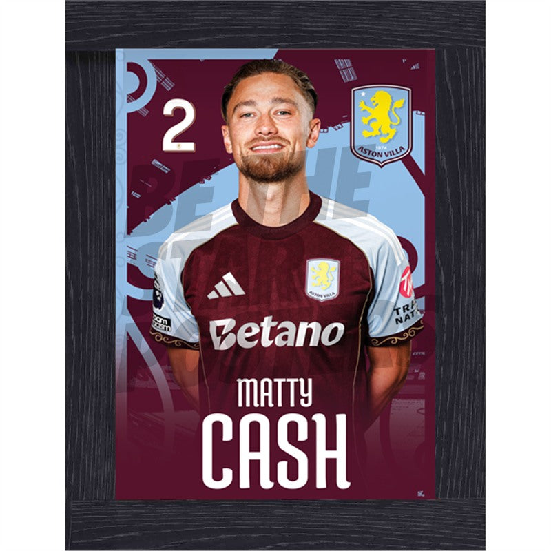 Aston Villa FC Matty Cash 25/26 Headshot Poster