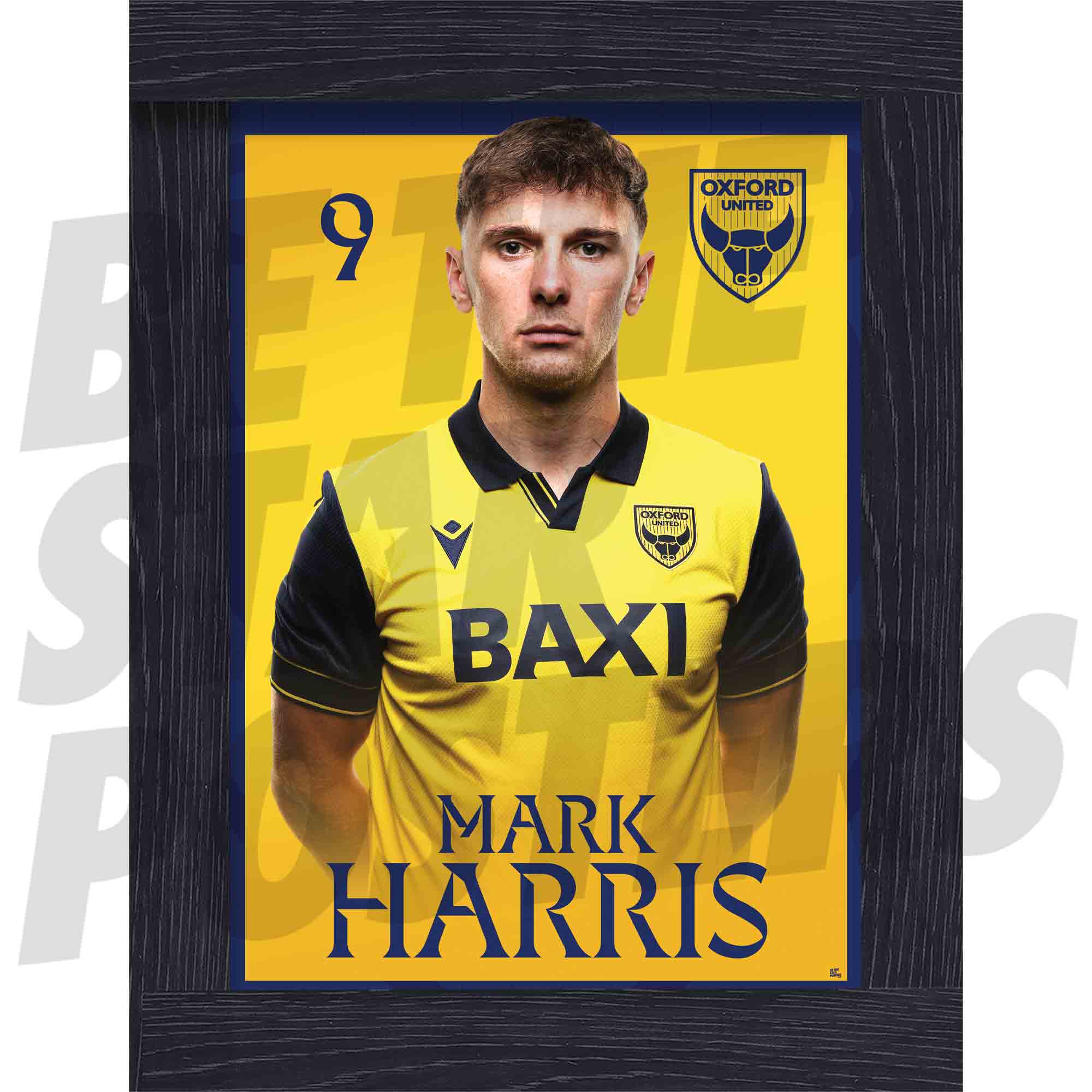 Oxford United FC Mark Harris 25/26 Headshot Poster