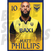 Oxford United FC Matt Phillips 25/26 Headshot Poster