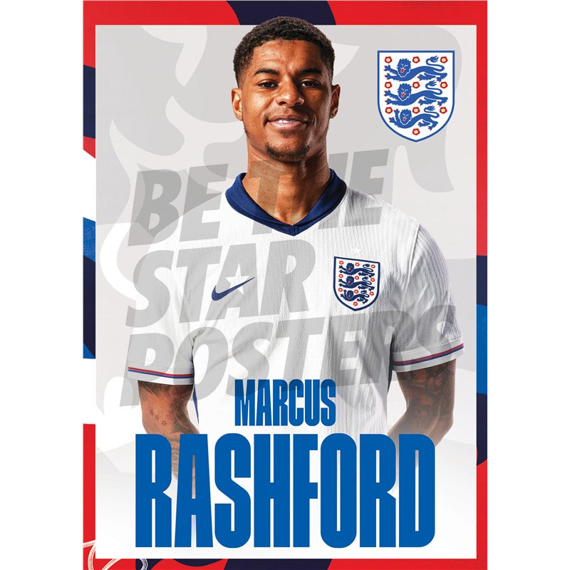 England Rashford 24/25 Home Headshot Poster