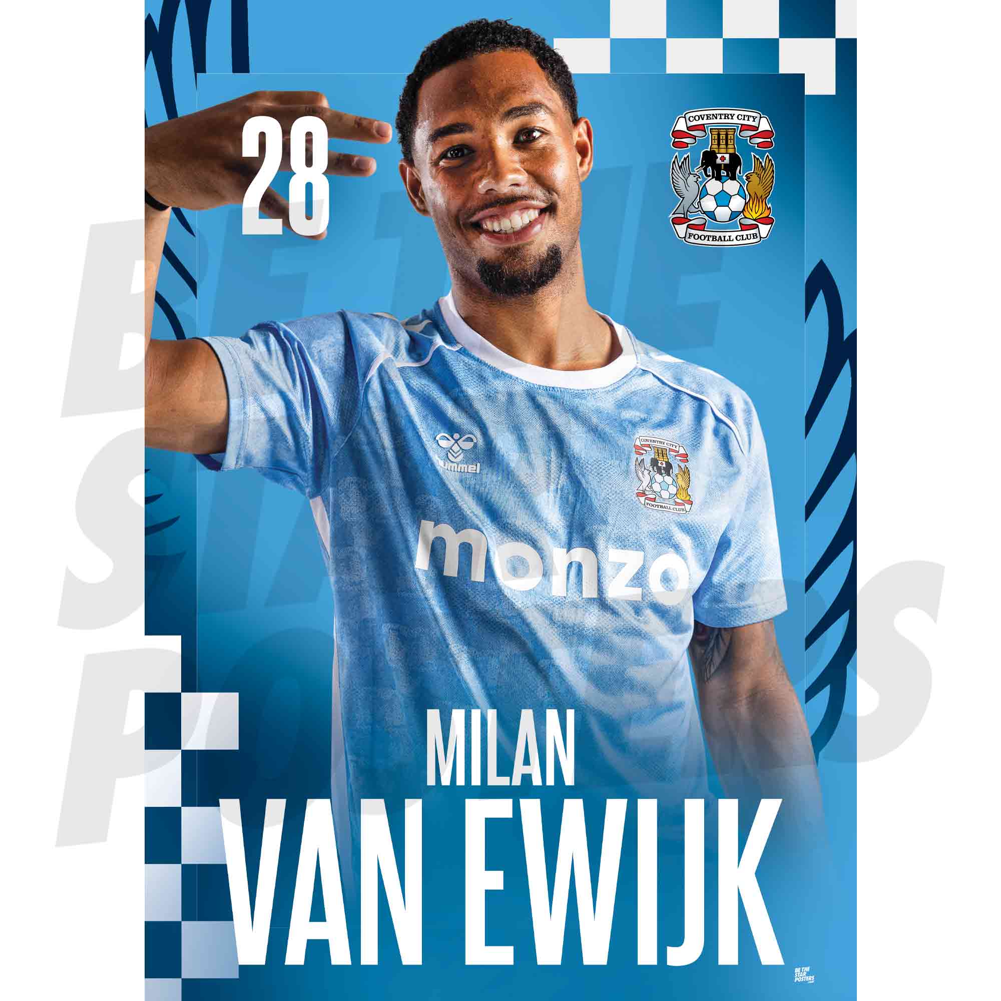Coventry City FC Milan Van Ewijk 25/26 Headshot Poster