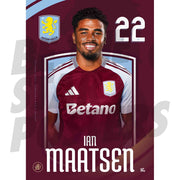 Aston Villa FC Maatsen 24/25 Headshot Poster
