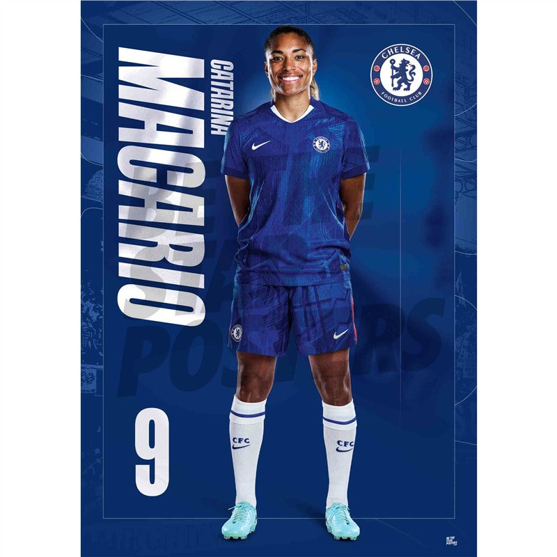 Chelsea Women FC Catarina Macario 25/26 Headshot Poster