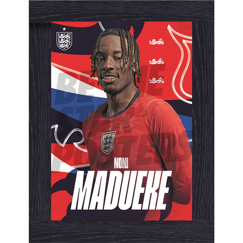 Noni Madueke England 26/27 Away Headshot Poster