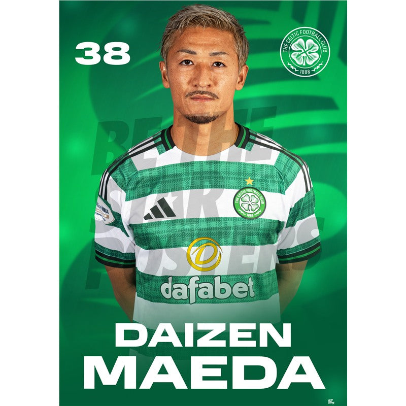 Celtic FC Daizen Maeda 25/26 Headshot Poster