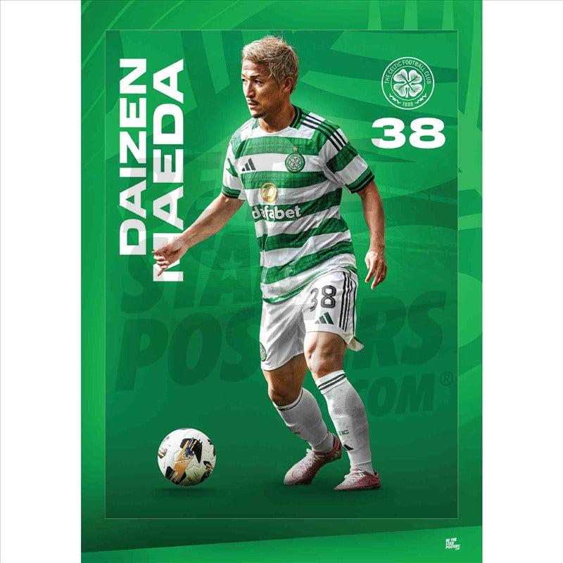Celtic FC Daizen Maeda 25/26 Action Poster