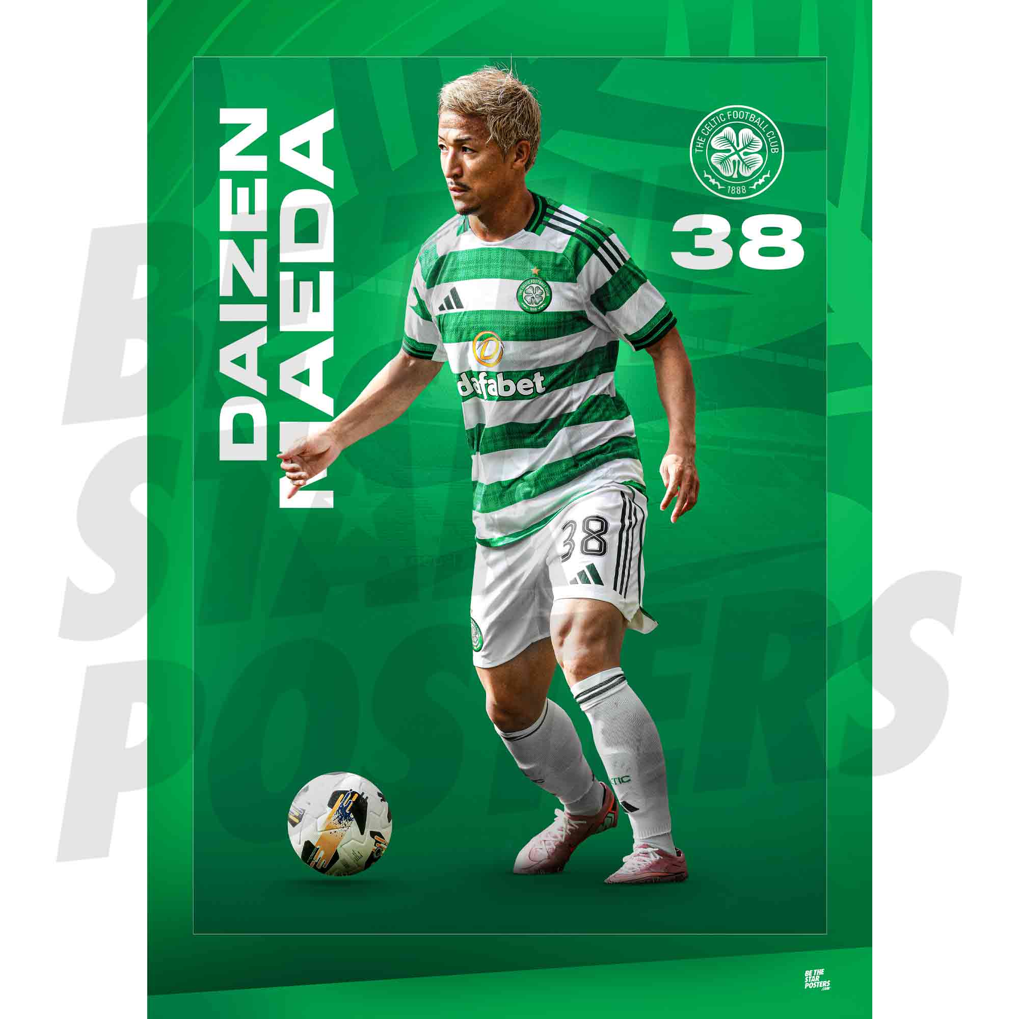 Celtic FC Maeda 25/26 Action Poster