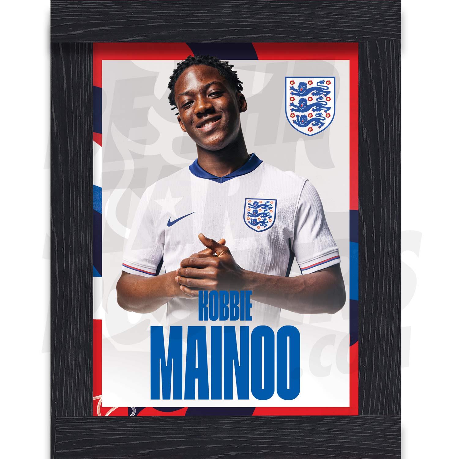 England Mainoo 24/25 Home Headshot Poster