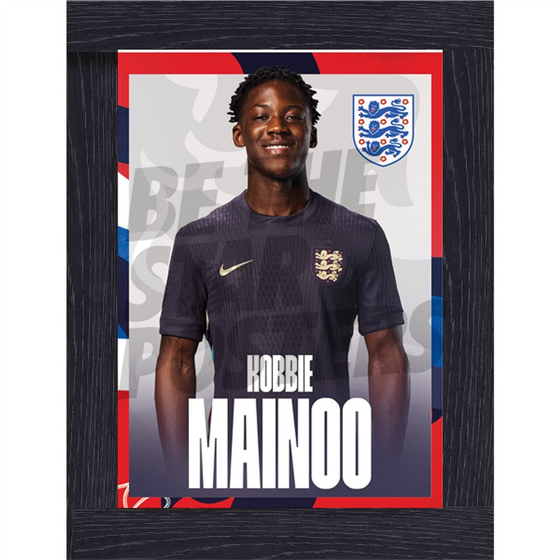 England Mainoo 24/25 Away Headshot Poster