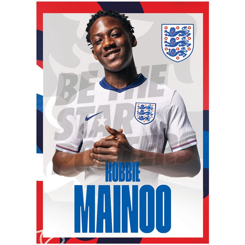 England Mainoo 24/25 Home Headshot Poster