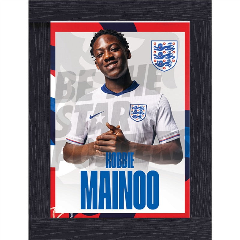 England Mainoo 24/25 Home Headshot Poster