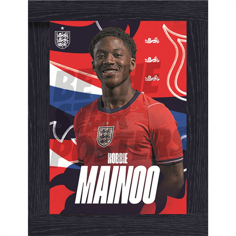 Kobbie Mainoo England 26/27 Away Headshot Poster