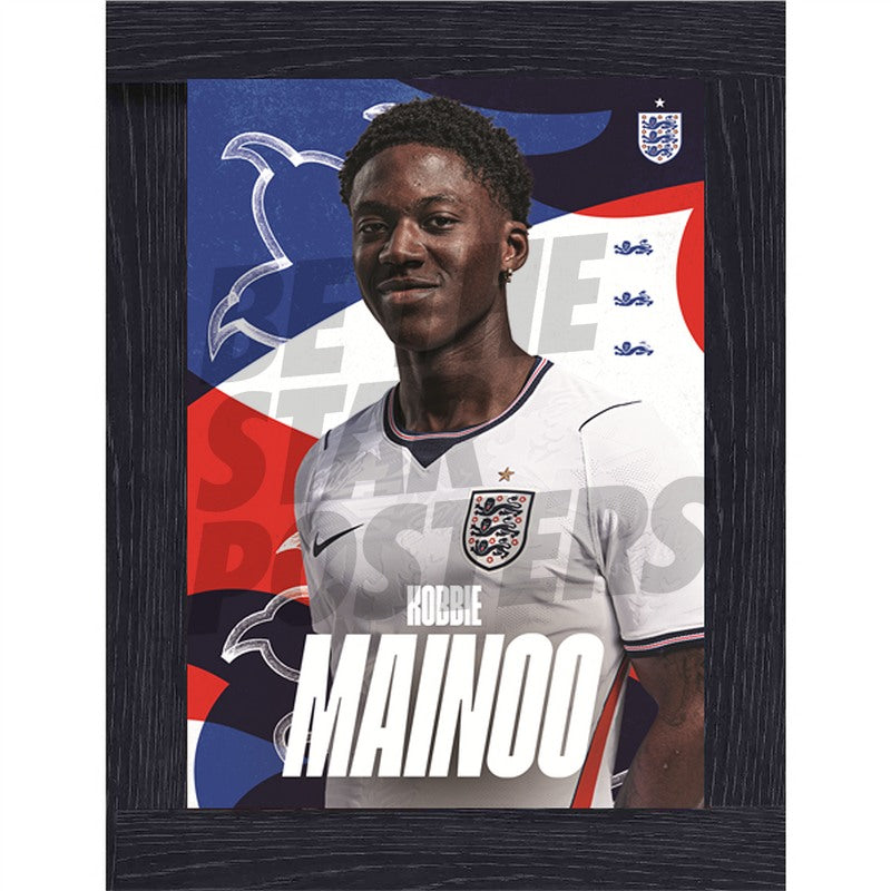Kobbie Mainoo England 26/27 Home Headshot Poster