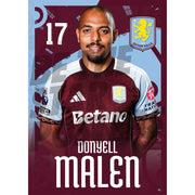 Aston Villa FC Donyell Malen 25/26 Headshot Poster