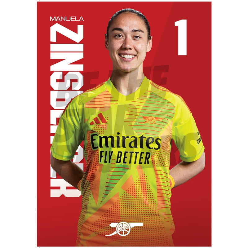 Arsenal FC Zinsberger 24/25 Headshot Poster