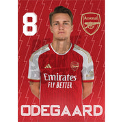 Arsenal FC Odegaard 23/24 Headshot Poster