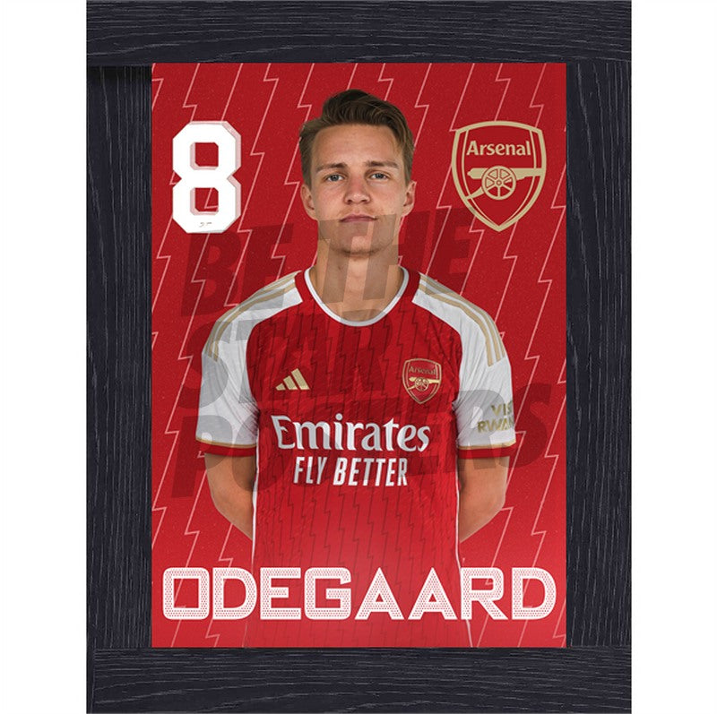 Arsenal FC Odegaard 23/24 Headshot Poster