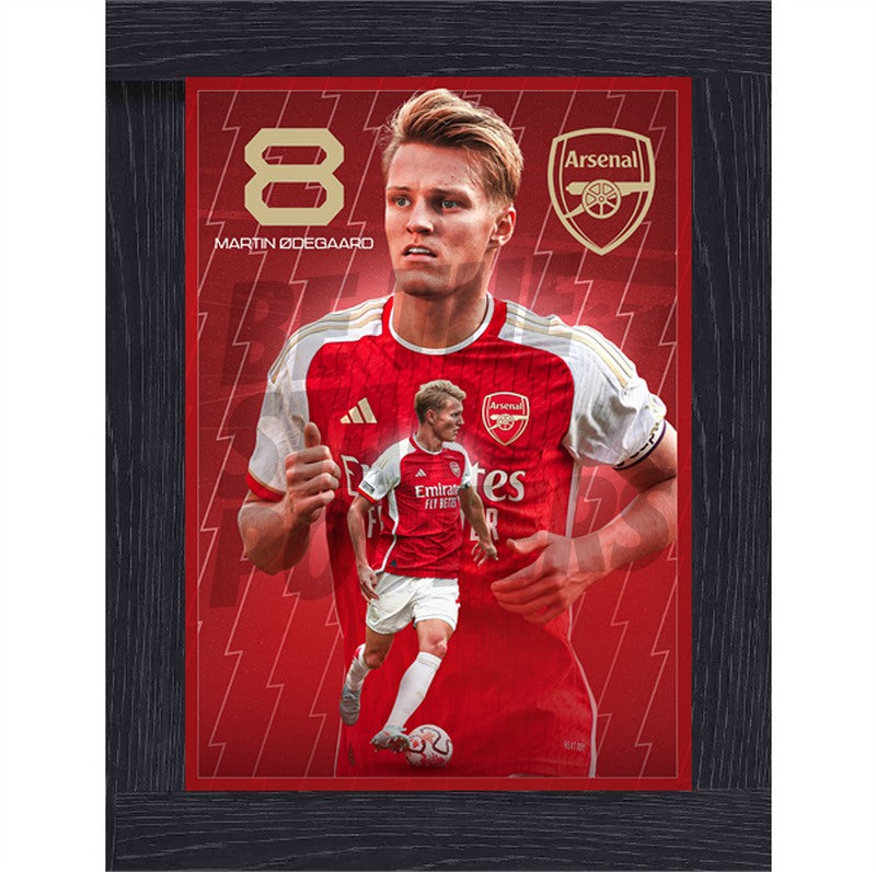 Arsenal FC Odegaard 23/24 Action Poster