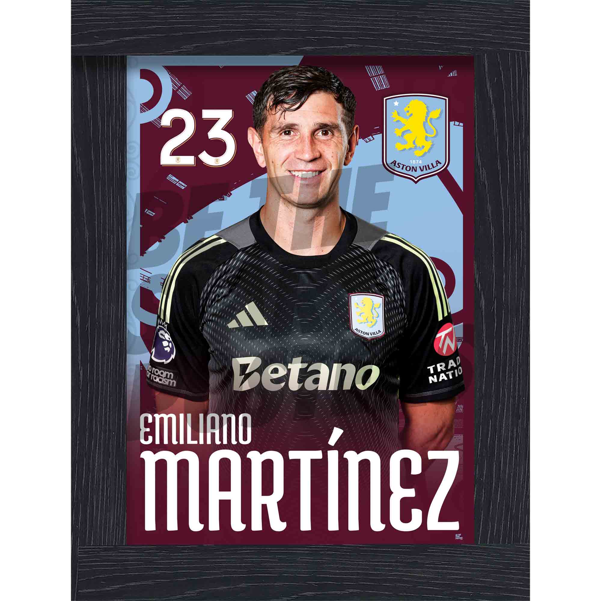 Aston Villa FC Emi Martinez 25/26 Headshot Poster