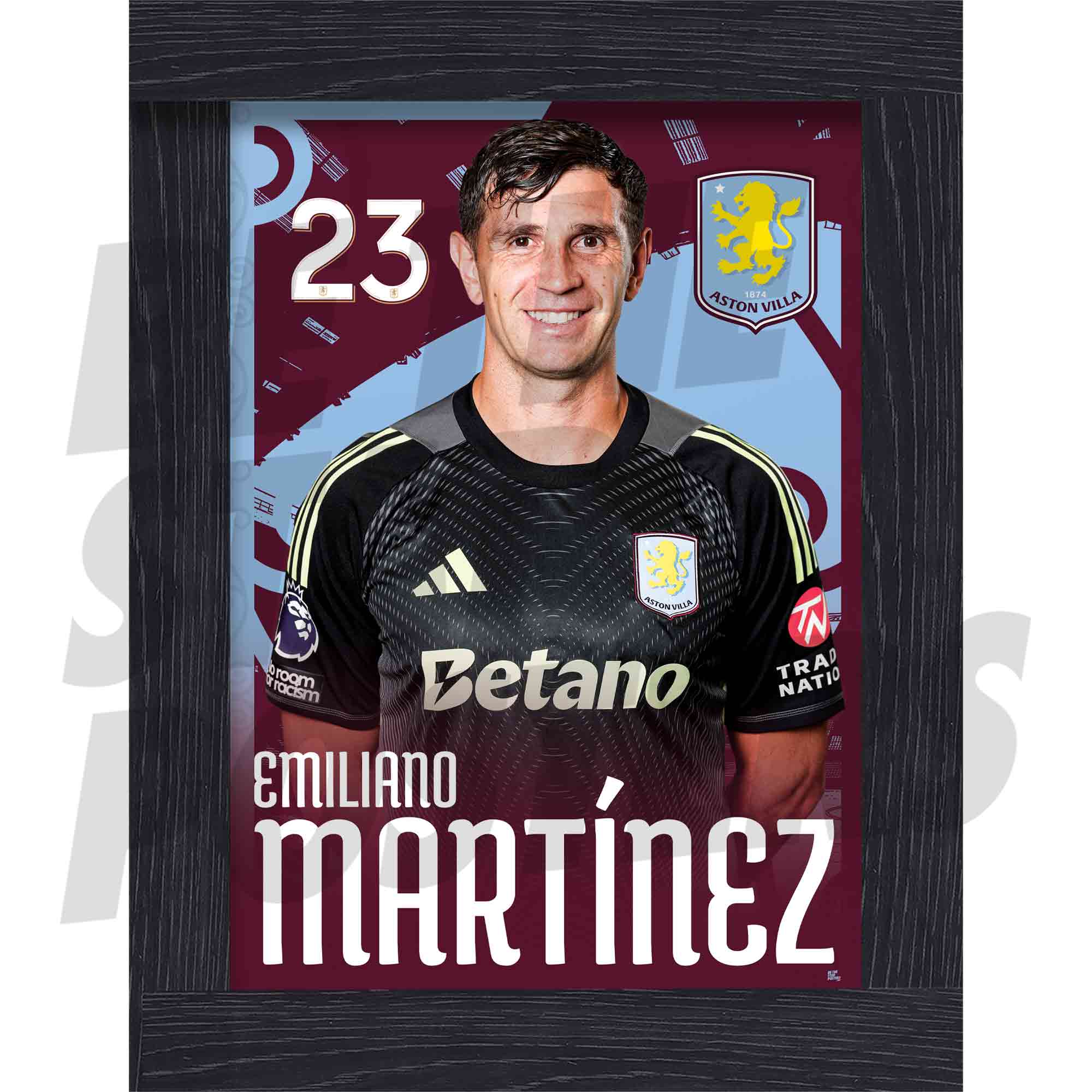 Aston Villa FC Emi Martinez 25/26 Headshot Poster