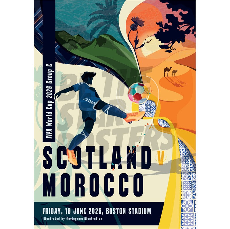 Scotland v Morocco Matchday Print | World Cup 2026 Series