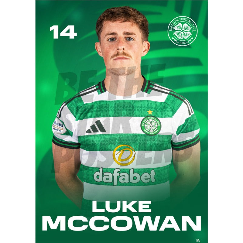 Celtic FC Luke McCowan 25/26 Headshot Poster