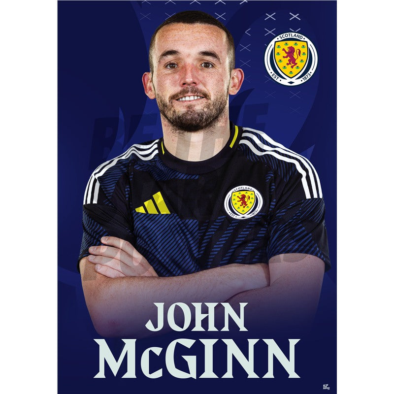 Scotland John McGinn 24/25 Home Headshot Poster