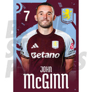 Aston Villa FC John McGinn 25/26 Headshot Poster