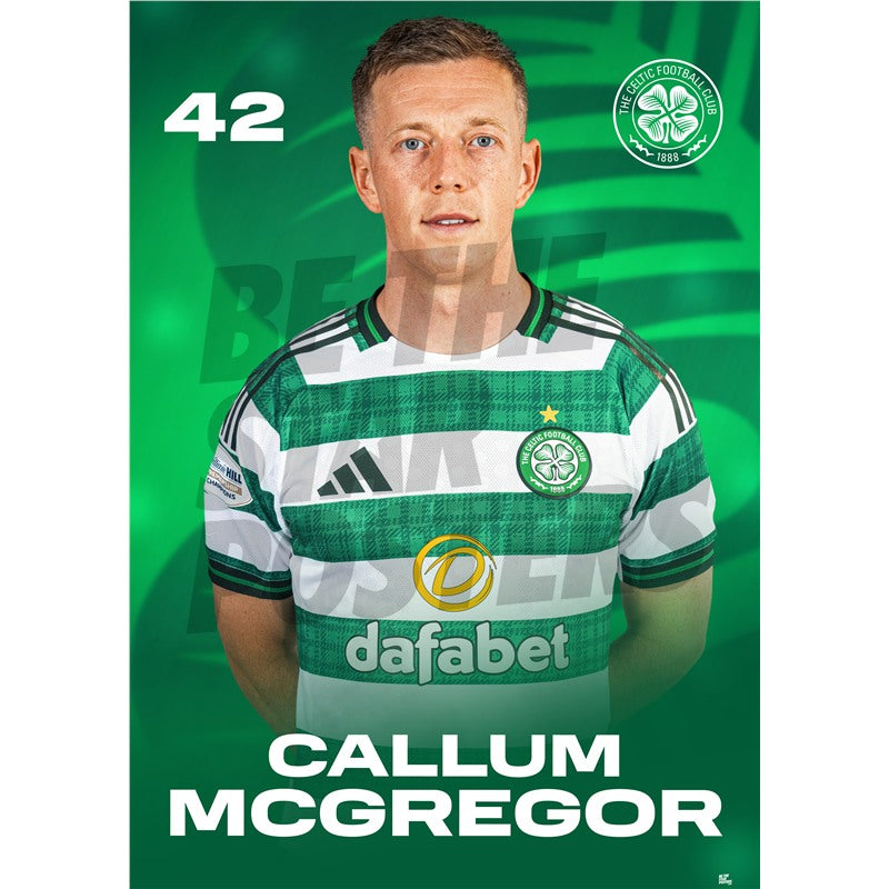 Celtic FC Callum McGregor 25/26 Headshot Poster