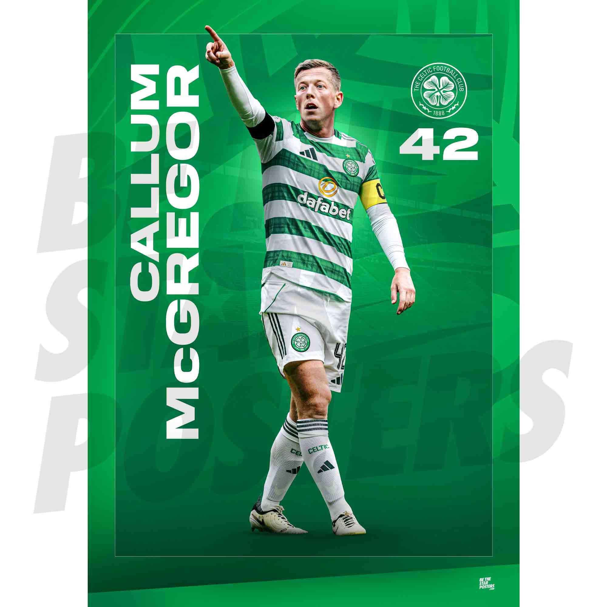 Celtic FC McGregor 25/26 Action Poster