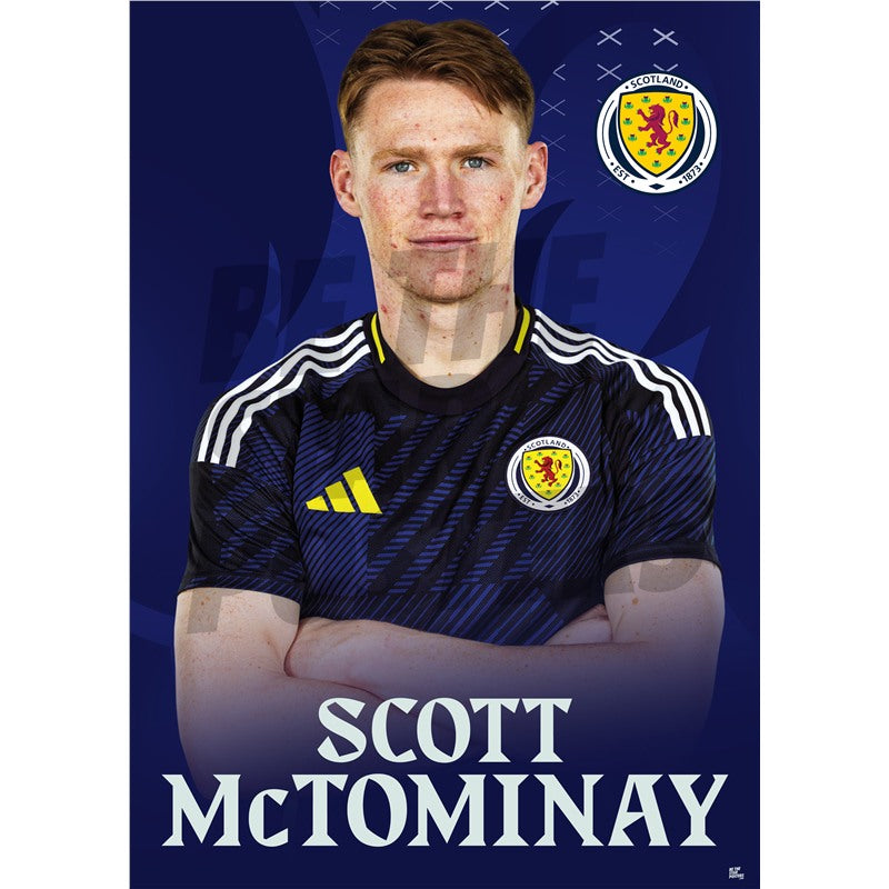 Scotland Scott McTominay 24/25 Home Headshot Poster