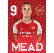 Arsenal Women FC Mead 23/24 Headshot Poster