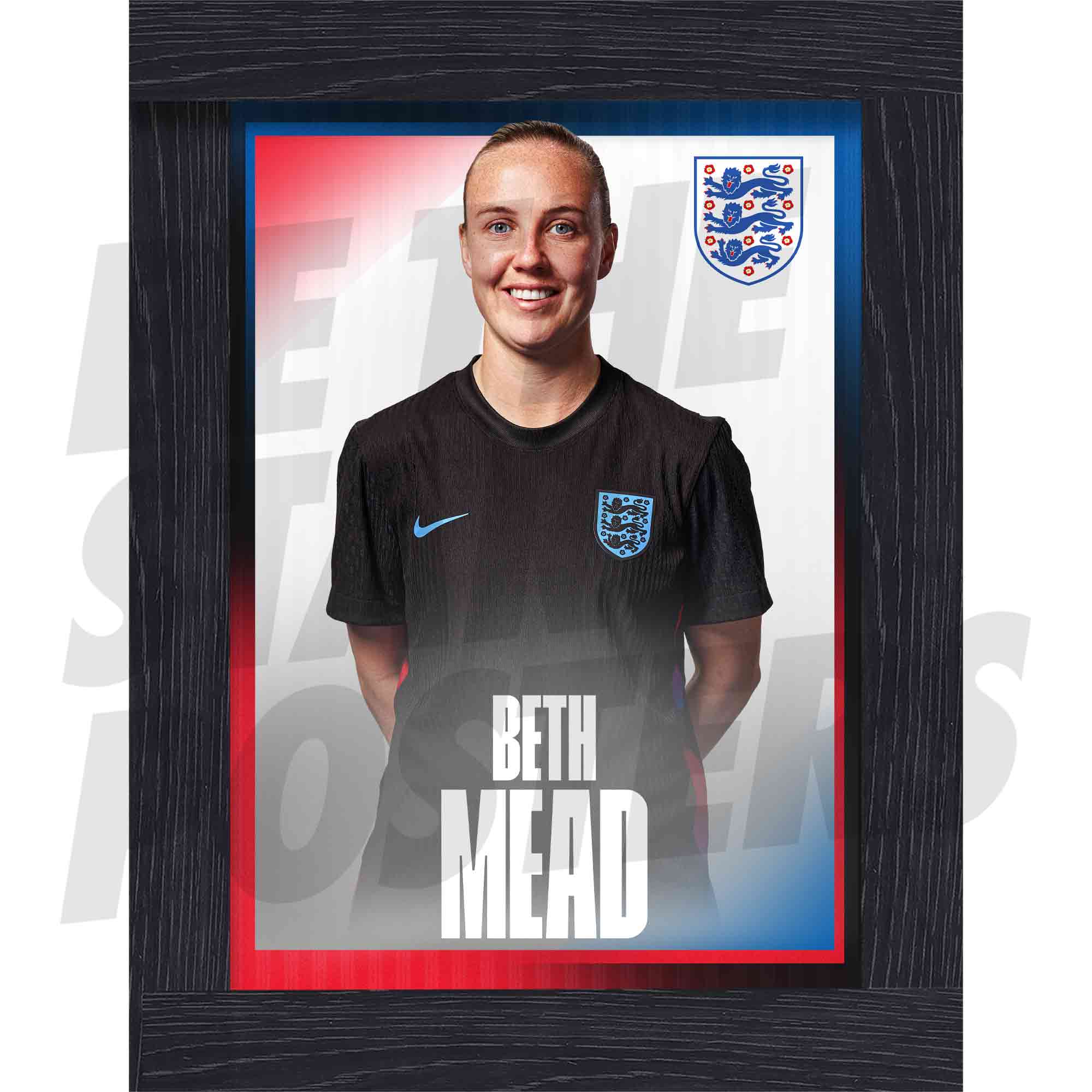 Lionesses Mead 25/26 Away Headshot Poster