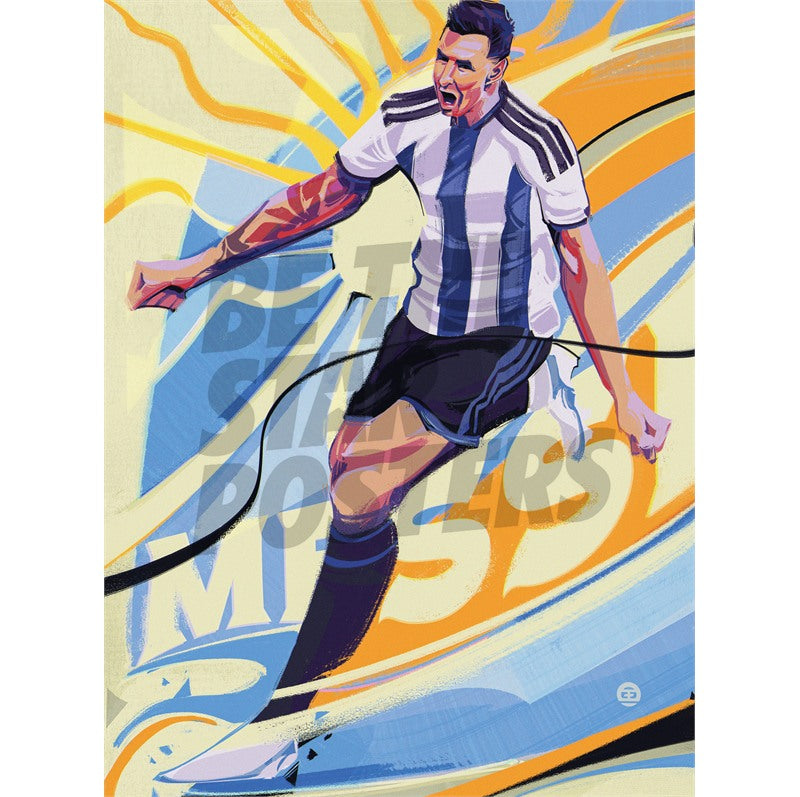 Lionel Messi Football Art Print